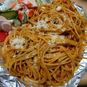 簡単☆ホットプレートで焼きトマトスパゲッティ